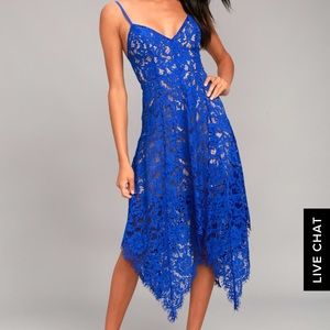 Lulus royal blue lace dress